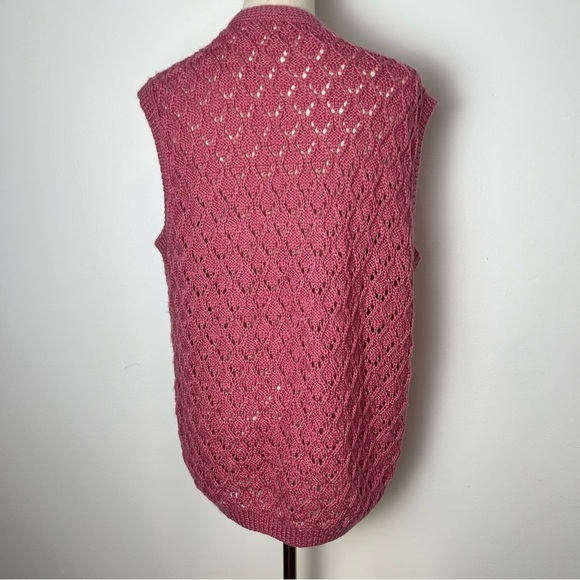 Handmade Button Front Open Knit Vest - Picture 5 of 7